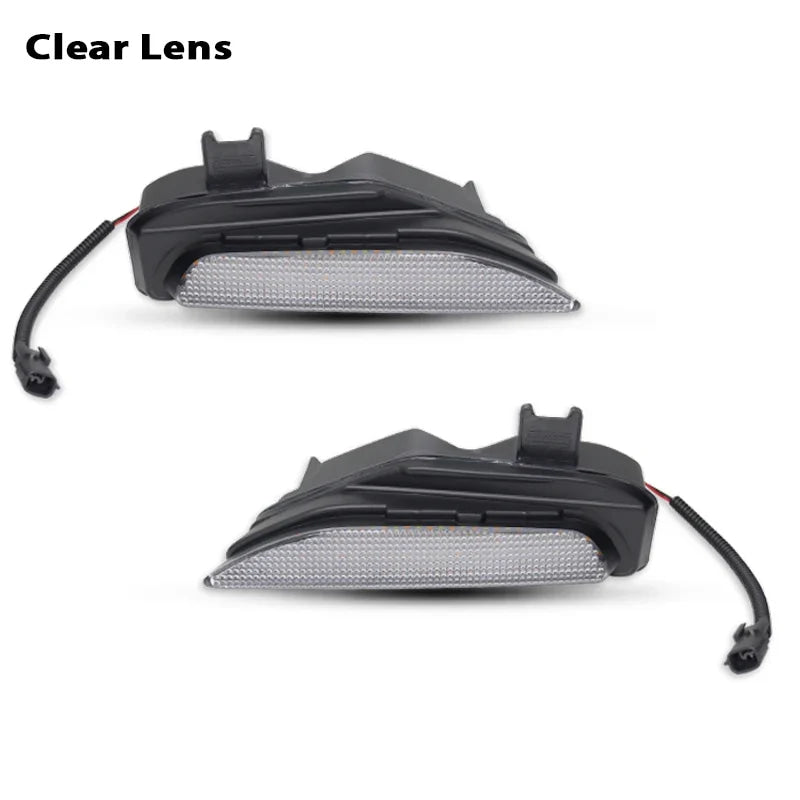 2pcs For Infiniti Q50 and Q50 Sport Car Bumper Sequential Amber Turn Signal Replace Switchback white LED Daytime Running Light