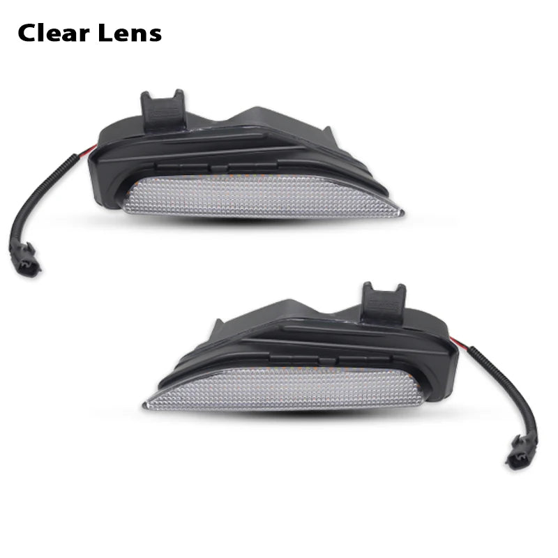 2pcs For Infiniti Q50 and Q50 Sport Car Bumper Sequential Amber Turn Signal Replace Switchback white LED Daytime Running Light