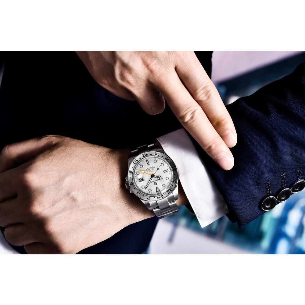 PAGANI DESIGN Vintage 42MM GMT Men's Watch PD1682 Automatic Mechanical Timepiece Sapphire Stainless Steel 100M Waterproof Retro