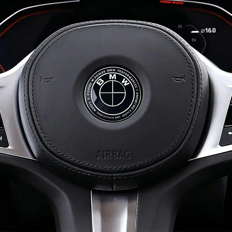 Auto Steering Wheel Center Aluminum Alloy Badge Logo Sticker Accessories For BMW G80 G06 G07 G42 G14 G15 G16 F82 F20 F21 F83 M2