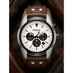Fossil CH2890 Coachman Chronograph Men's Watch Military Brown Leather Strap Sport Waterproof Quartz Wristwatch Relogio Masculino