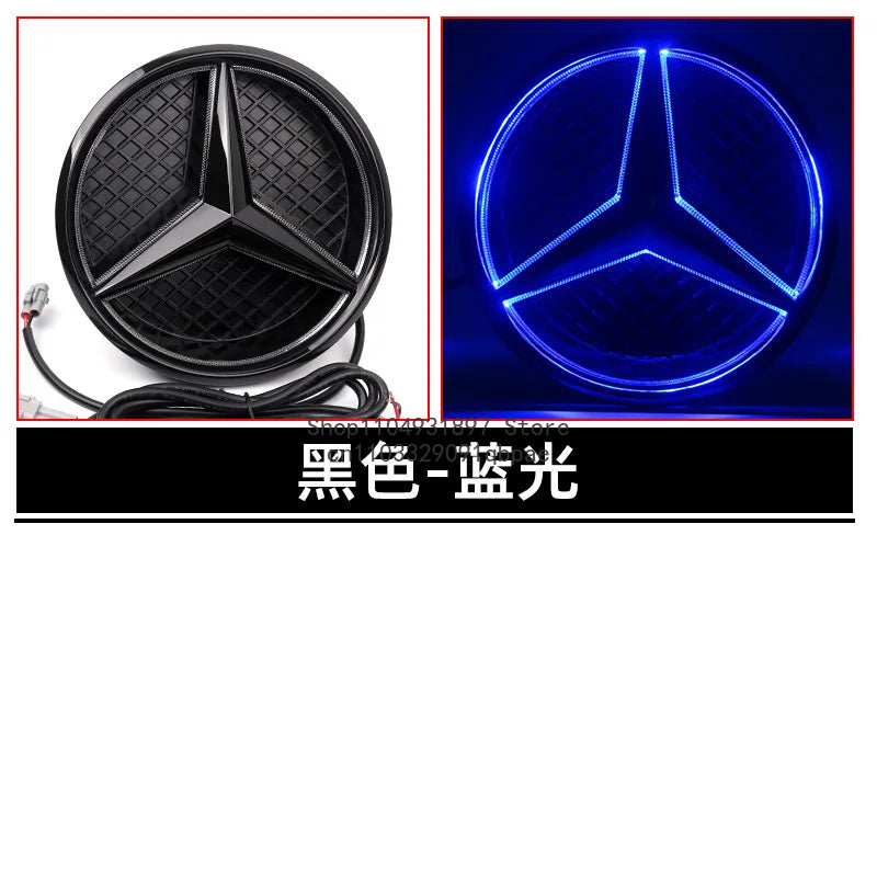 Grid LED light Front Grilled Embelm badge For W204 W205 W213 W253 C-Class E-Class GLC C E 180 200 250 300 350 43 63 4MATIC