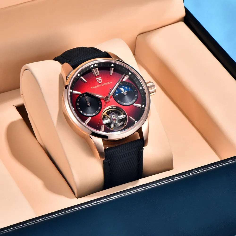 Pagani Design New Men's Automatic Mechanical Watch Tourbillon Clock Sapphire Stainless Steel Men's Military Watch