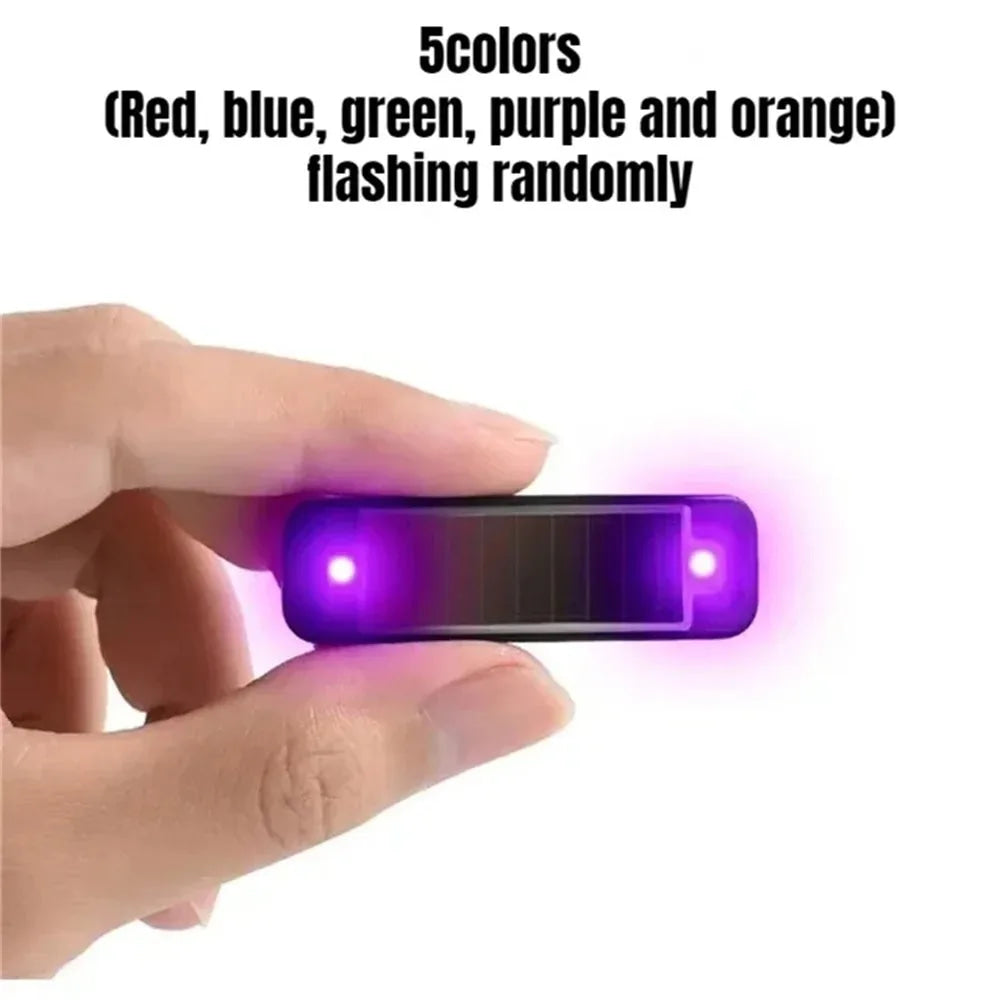 Mini luz LED de advertencia de energía Solar para coche, alarma simulada de seguridad nocturna, lámpara de precaución antirrobo inalámbrica, lámpara de alarma simulada intermitente