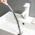 1 cepillo de limpieza de drenaje de fregadero, removedor de obstrucciones de drenaje, cepillo de drenaje de alcantarillado de desbordamiento de fregadero flexible para baño y cocina