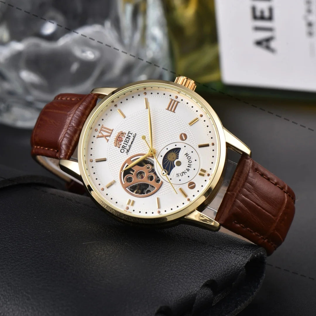 Mechanical Movement Unisex Watch Full Functionality World Time Ultra-Thin Orient Series