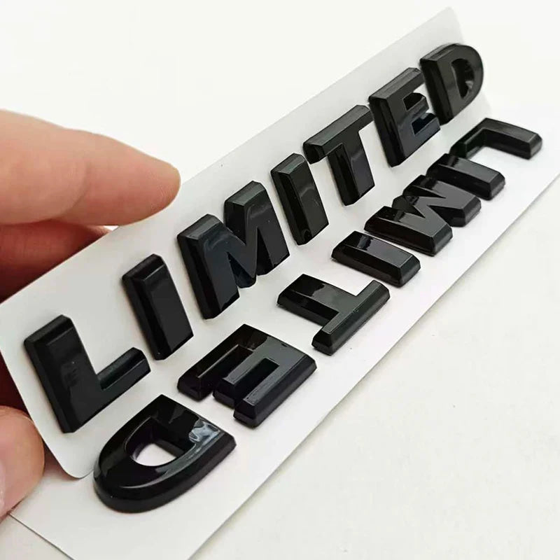 New 1Pcs 3D ABS Logo LIMITED Car Side Fender Rear Trunk Emblem Badge Sticker Decals For JEEP Wrangler Compass Commander Cherokee