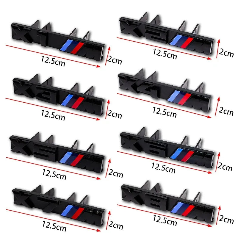Car Front Grille Badge Logo Sticker M Series Number Sticker ABS Logo Suitable for BMW X2M X3M4 X5M X6M 7 F48 G01 E84 F10 F30 G11