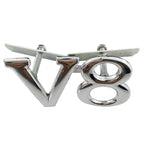 Car Styling Metal V8 Car Front Grille Emblem Badge For Ford Chevrolet Dodge Skoda Volkswagen SEAT BMW Fiat Toyota Infiniti