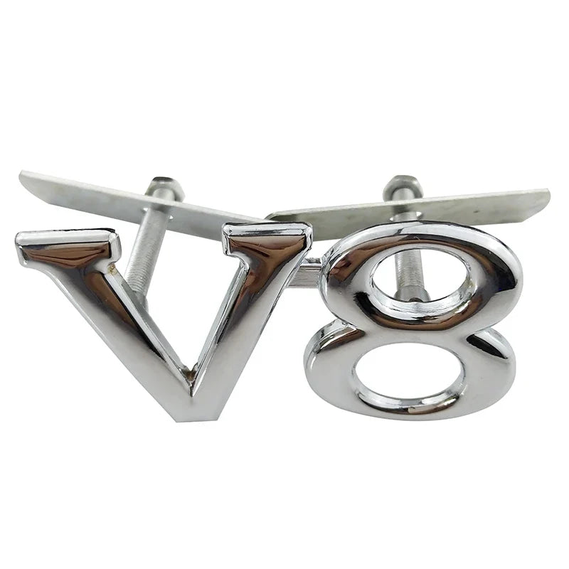 Car Styling Metal V8 Car Front Grille Emblem Badge For Ford Chevrolet Dodge Skoda Volkswagen SEAT BMW Fiat Toyota Infiniti