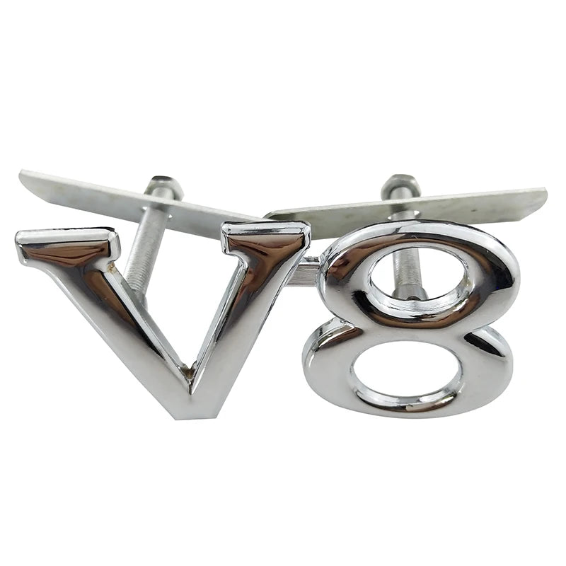Car Styling Metal V8 Car Front Grille Emblem Badge For Ford Chevrolet Dodge Skoda Volkswagen SEAT BMW Fiat Toyota Infiniti