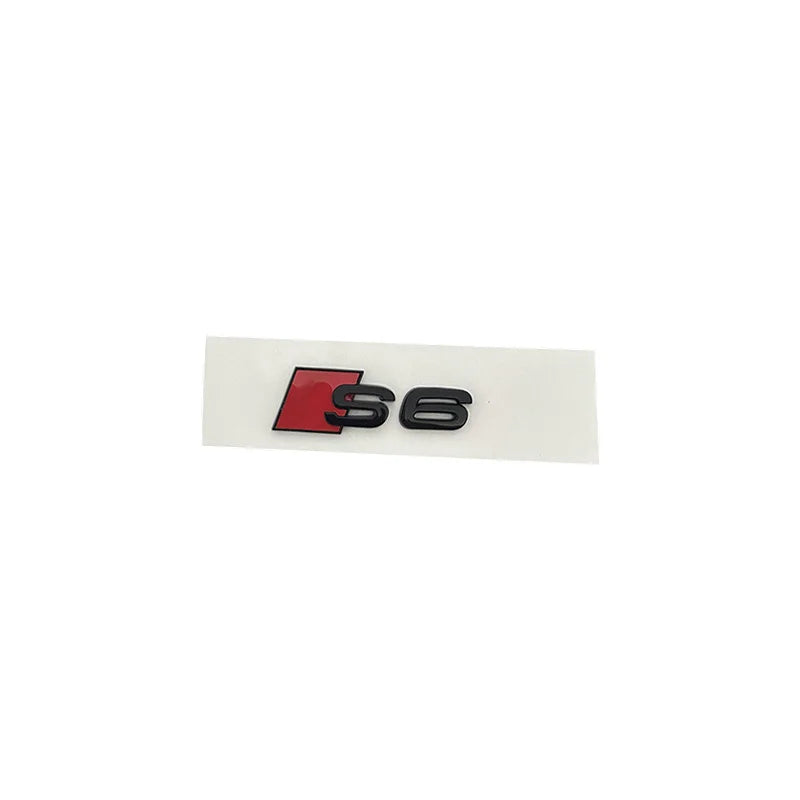 273mm 192mm Car Styling Hood Front Bonnet Grill Rear Trunk Emblem Badge Stickers Glossy Black Accessories For Audi S6 2020-2023