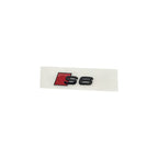 273mm 192mm Car Styling Hood Front Bonnet Grill Rear Trunk Emblem Badge Stickers Glossy Black Accessories For Audi S6 2020-2023