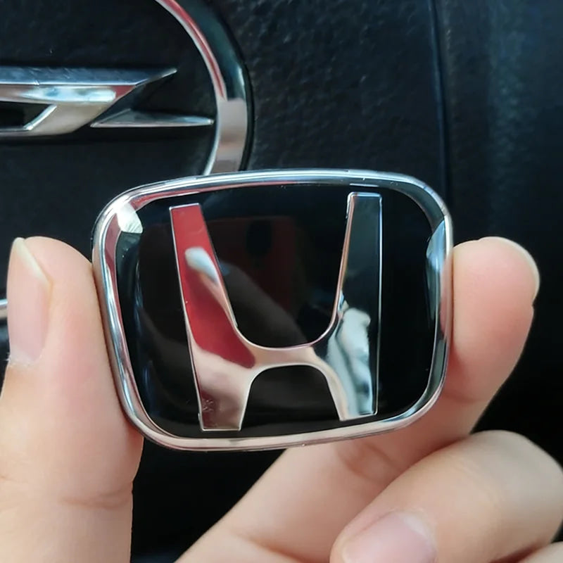 Honda Car Steering Wheel Logo Emblem H Badge Sticker for Honda Civic Accord CR-V Fit HRV Odyssey Vezel Auto Interior Accessories