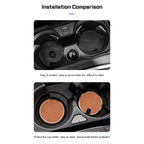 2Pcs Leather Car Coaster Anti-slip Mat Cup Holder Pad For BMW X1 X2 X3 X4 X5 X6 X7 1 3 5 6 7 Series E60 E90 E70 G20 G30 G7