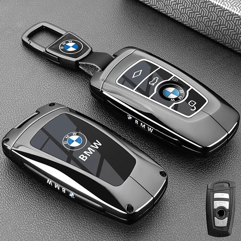 Alloy Metal Car Remote Key Case Cover Car Holder Shell Bag Fob For BMW F30 F20 F02 M3 M5 F10 F18 F22 F01 X3 X4 F06 Accessories