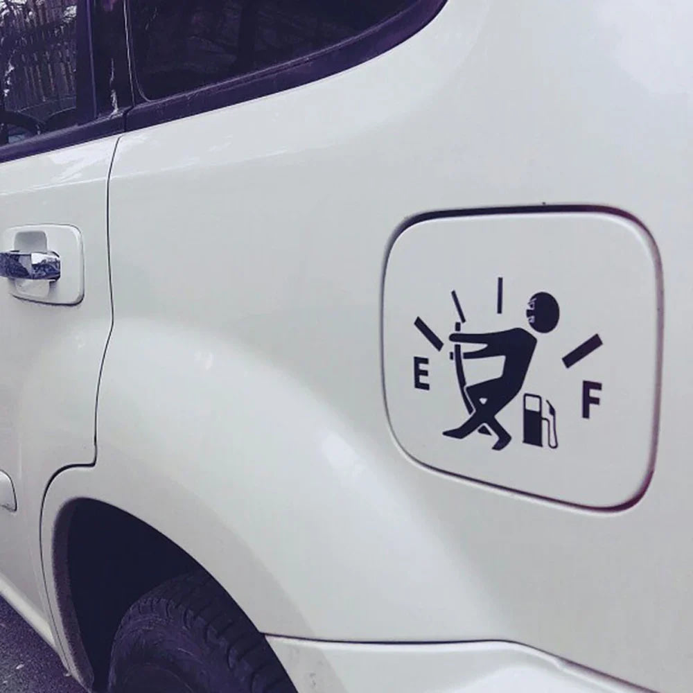 Pegatinas divertidas para coche, puntero de tanque de combustible, pegatina de vinilo reflectante, calcomanía de Gas alto, pegatinas vacías para indicador de combustible, calcomanía para Exterior de coche
