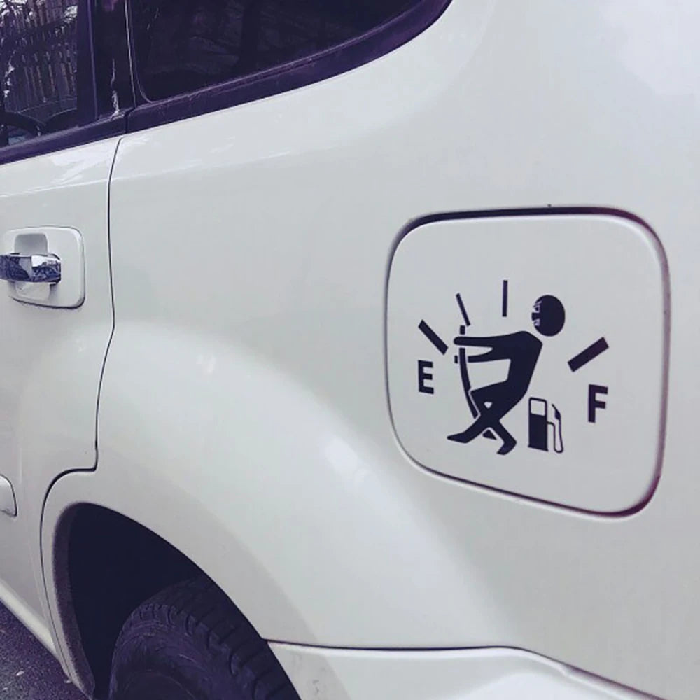 Pegatinas divertidas para coche, puntero de tanque de combustible, pegatina de vinilo reflectante, calcomanía de Gas alto, pegatinas vacías para indicador de combustible, calcomanía para Exterior de coche