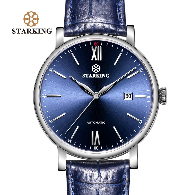 STARKING Sapphire 8215 Automatic Watch Fashion Sports Business Casual Wristwatch Waterproof Wear-resistant Watch Gifts for Men