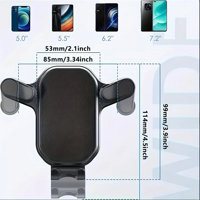 Soporte de teléfono móvil para coche, montaje de Clip de ventilación de aire, soporte para teléfono inteligente, GPS, dispositivos móviles de 4,7-6,7 pulgadas