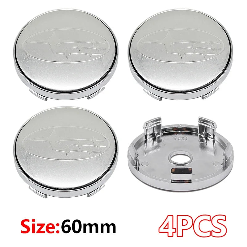 4Pcs ABS 60mm Wheel Center Cover Hub Cover Logo For Subaru WRX BRZ DRL XV STI Outback Legacy Forester Impreza Tribeca