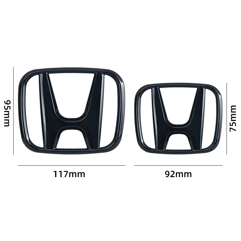 3D ABS Car Emblem Front Head Grill Hood Bonnet Emblem Rear Tail Bumper For Honda Civic 2006-2015 8th 9th 9.5th generation Civic