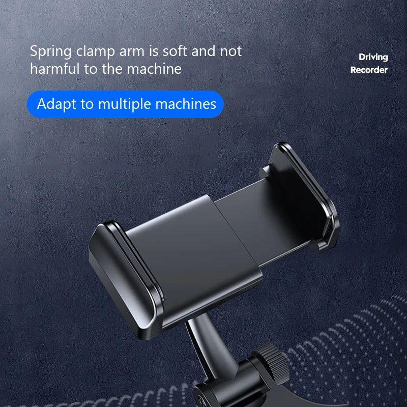 Soporte para Teléfono con Espejo Retrovisor SEAMETAL para Automóvil, Rotación Libre, Ajuste, Soporte para Teléfono con Agarre Estable, Soporte de Navegación para Teléfono Inteligente