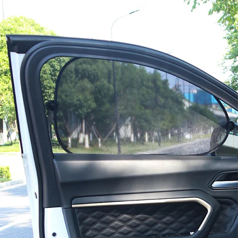 SEAMETAL parasol para coche, cortina para ventana lateral, parasol para ventana delantera y trasera, bloqueo UV de verano, ventosa, cortinas de protección solar para coche