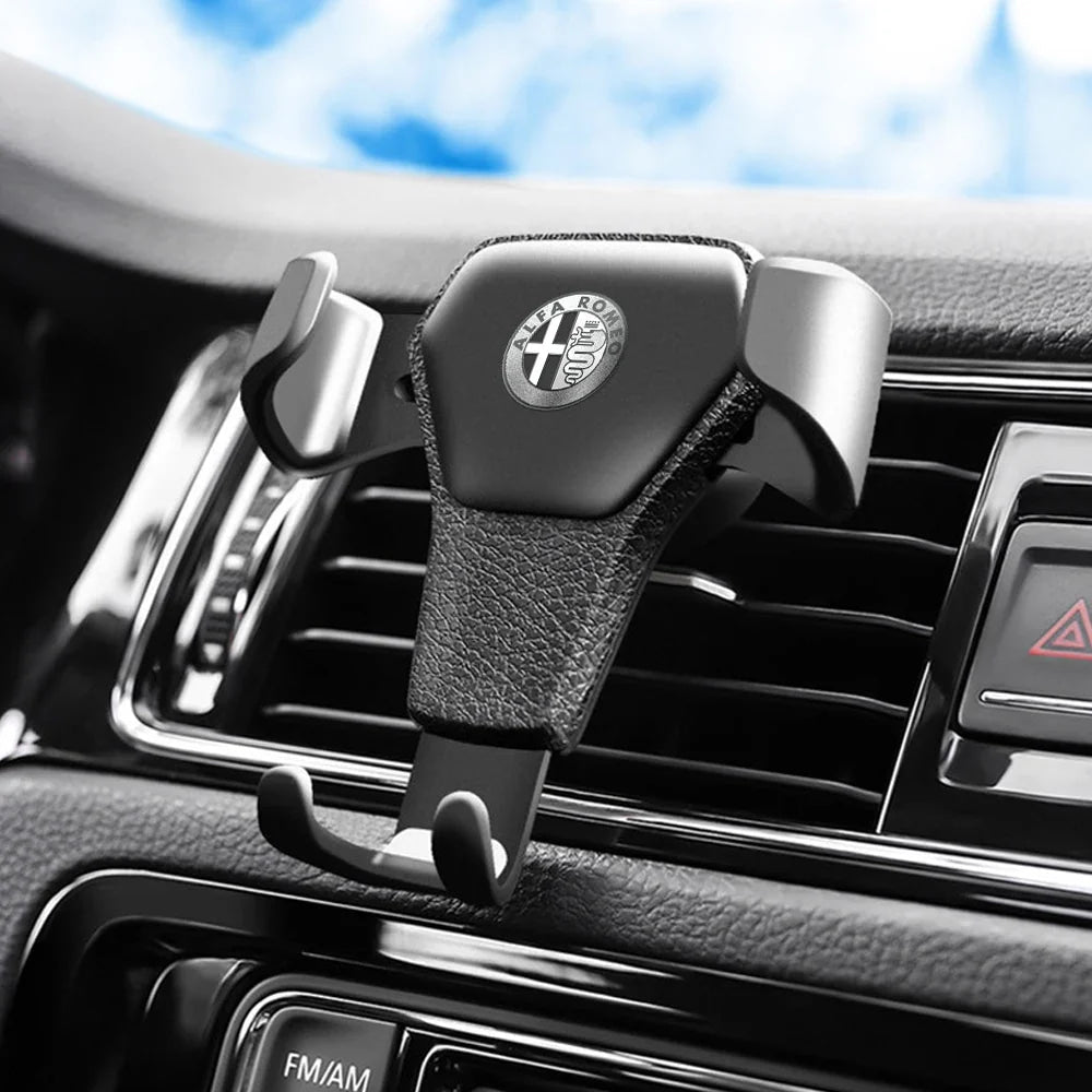 Car Mobile Phone Holder Air Outlet Gravity Sensor Auto Accessories For Alfa Romeo Giulia Stelvio Giulietta 156 159 147 Mito Brer