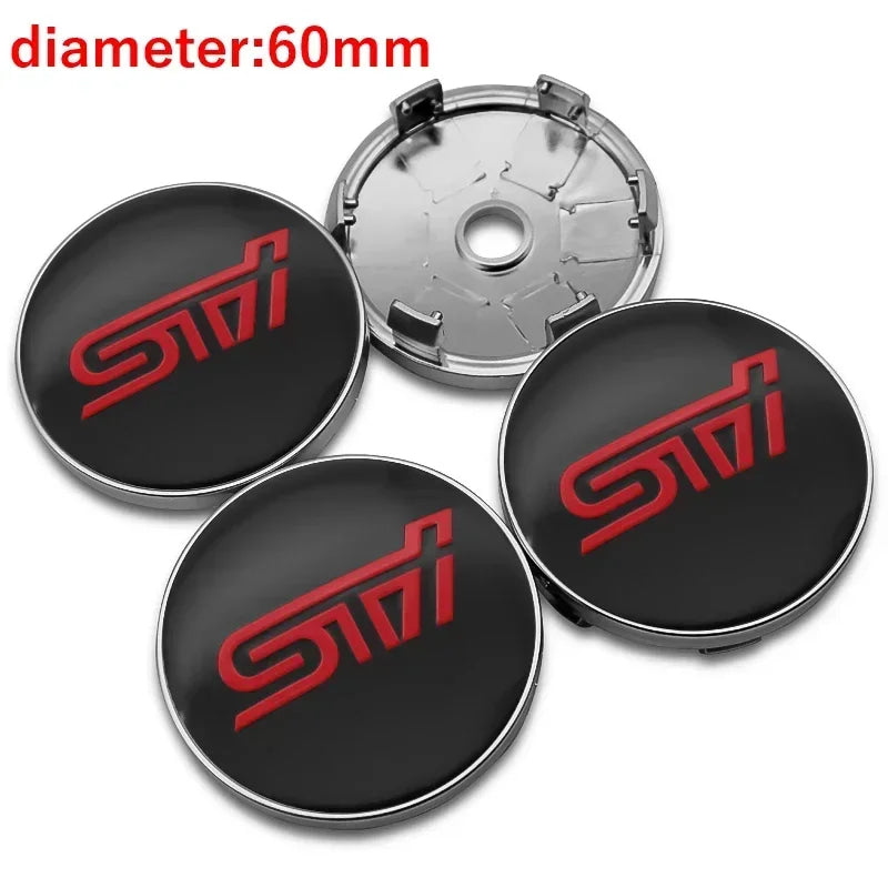 4PCS 60mm Car Wheel Center Covers Tire Hub Caps Emblem for Subaru XV WRC WRX BRZ FORESTER TRIBECA IMPREZA LEGACY OUTBACK STI