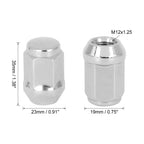 X Autohaux 4PCS Car Wheel Nut Caps Screw Bulge Acorn Cone Racing Bolt Head Cover Anti-Theft Lug Nuts Bolts M12/14x1.5 M12x1.25