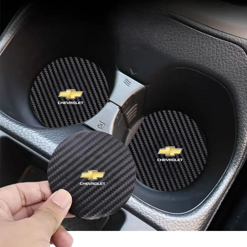 Car Cup Holder Coaster Anti-Slip Car Water Cup Pad For Chevrolet Onix Cruze Silverado Impala Equinox Malibu Tahoe Cobalt Camaro