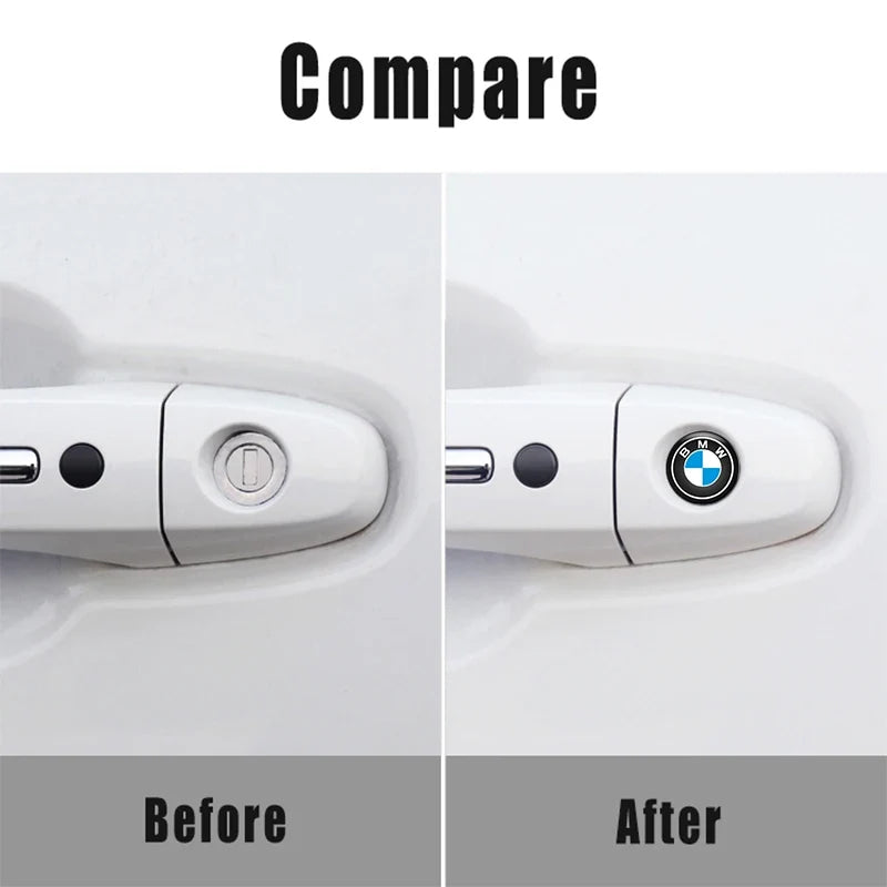 4pcs Car 20mm Door Keyhole Lock Protection Sticker Decor Decals For BMW X1 X2 X3 E46 E36 E34 F10 E90 F30 E60 F30 E53 E30 E92 E87