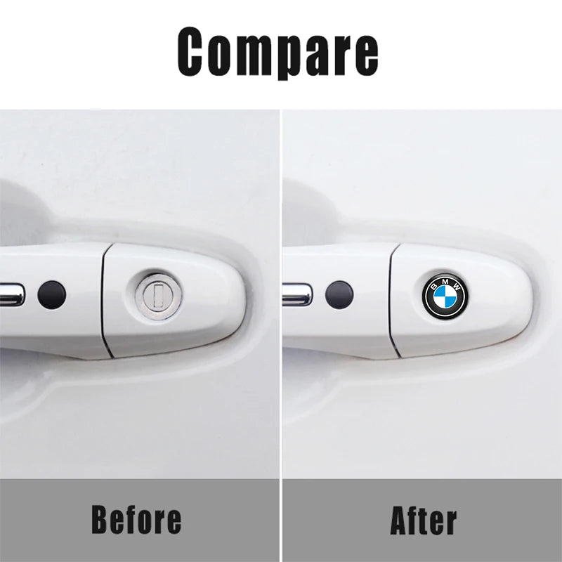 4pcs Car 20mm Door Keyhole Lock Protection Sticker Decor Decals For BMW X1 X2 X3 E46 E36 E34 F10 E90 F30 E60 F30 E53 E30 E92 E87