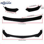 Black Painted Front Splitter Lip Body Kit for Chevy Chevrolet Trax 2023-2026 Auto Accessories Custom Fit Styling Kit
