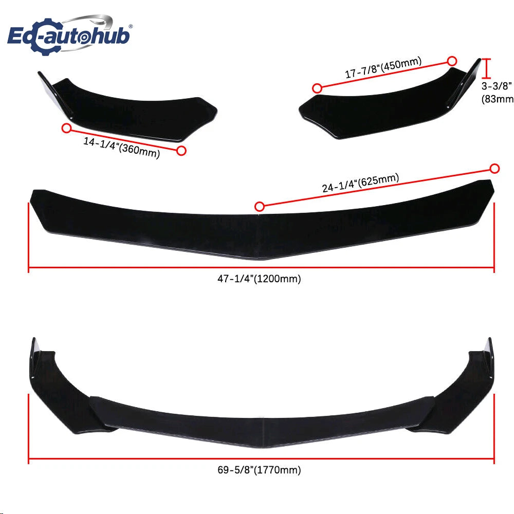 Front Bumper Lip Splitter Spoiler for Chevrolet Camaro SS 1LE ZL1 1997-2021 Fits Perfectly Enhance Vehicle's Aesthetic