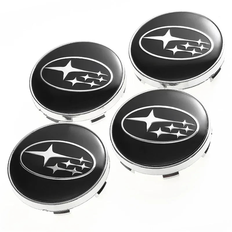 4PCS 60mm Car Wheel Center Covers Tire Hub Caps Emblem for Subaru XV WRC WRX BRZ FORESTER TRIBECA IMPREZA LEGACY OUTBACK STI