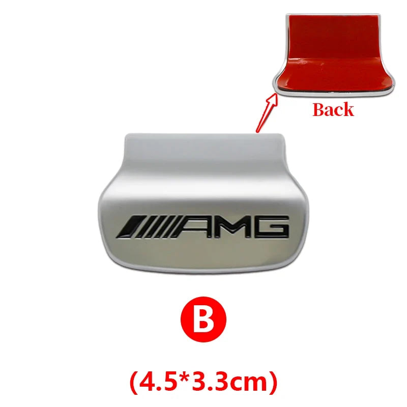 3D ABS Car Steering Wheel Emblem Sticker Badge For Mercedes Benz AMG W205 W206 W177 W168 W108 AMG W176 W204 W212 Accessories