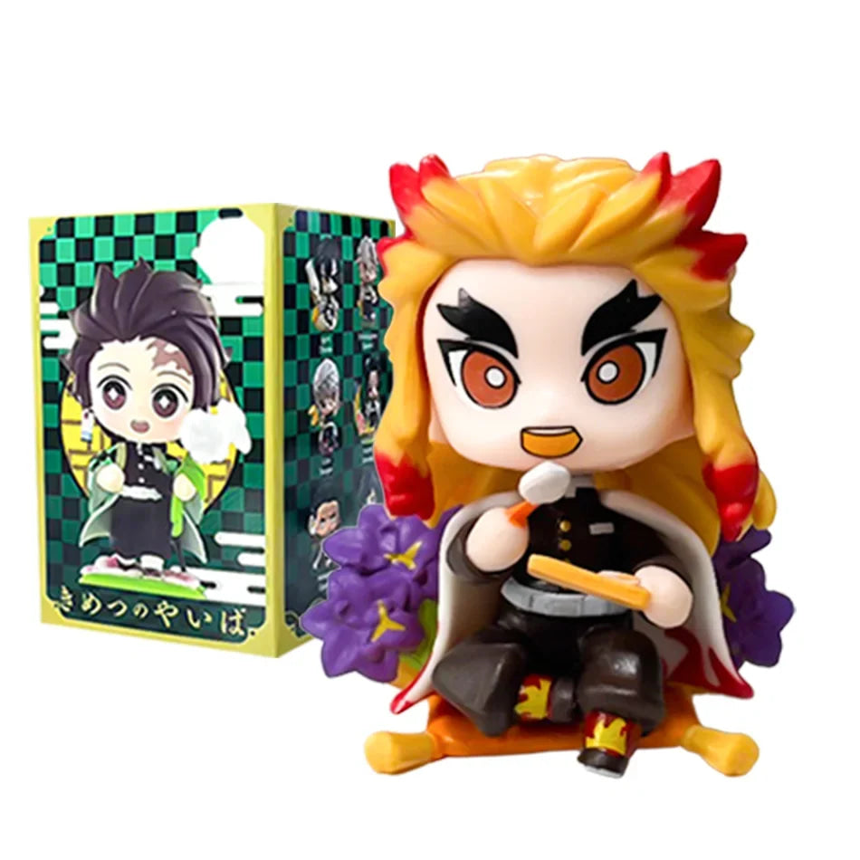 Demon Slayer Tanjiro Kamado Nezuko anime cartoon figure blind box creative personalized statue model ornament surprise gift box