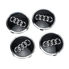 For Audi A8 A5 A6 C5 C6 C7 A7 A1 A3 A4 B5 Q3 Q5 Q7 TT 4pcs 60mm 61mm 68mm 69mm Car Wheel Hub Center Caps Rim Cover Accessories