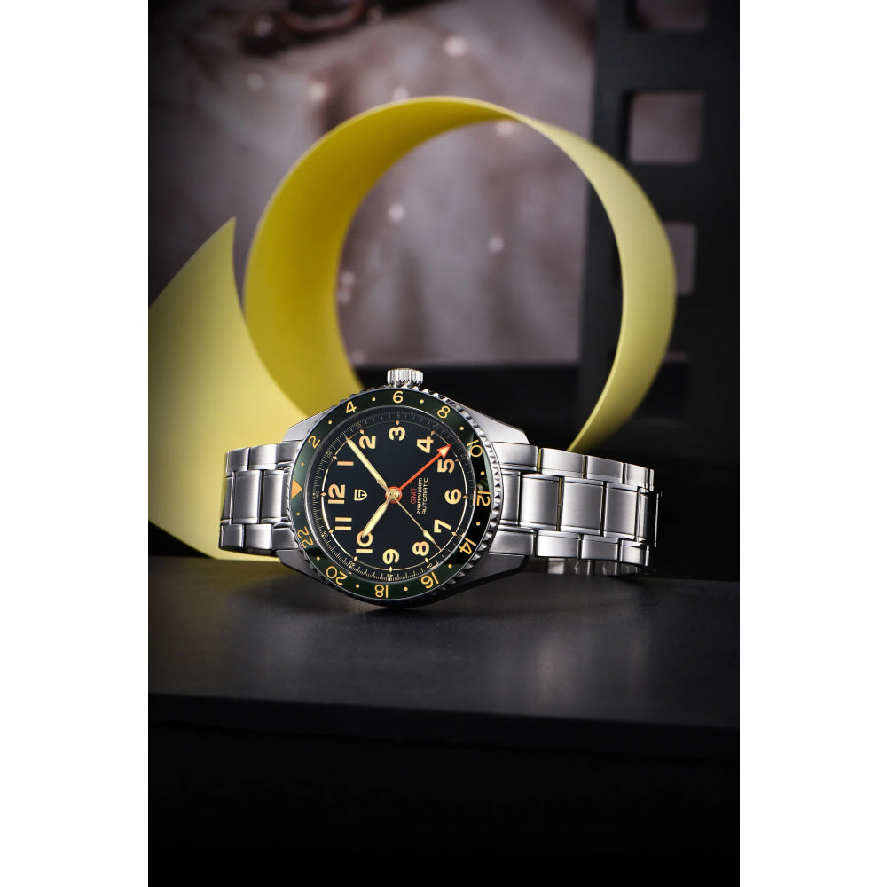PAGANI DESIGN PD1784 Men’s GMT Automatic Mechanical Watch DG5833 Stainless Steel Sapphire Crystal Waterproof Local Delivery