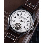 HRUODLAND Pilot Watch for Men BGW-9 Luminous Mechanical Wristwatch 316L Stainless Steel Sapphire Glass 10ATM Waterproof F016