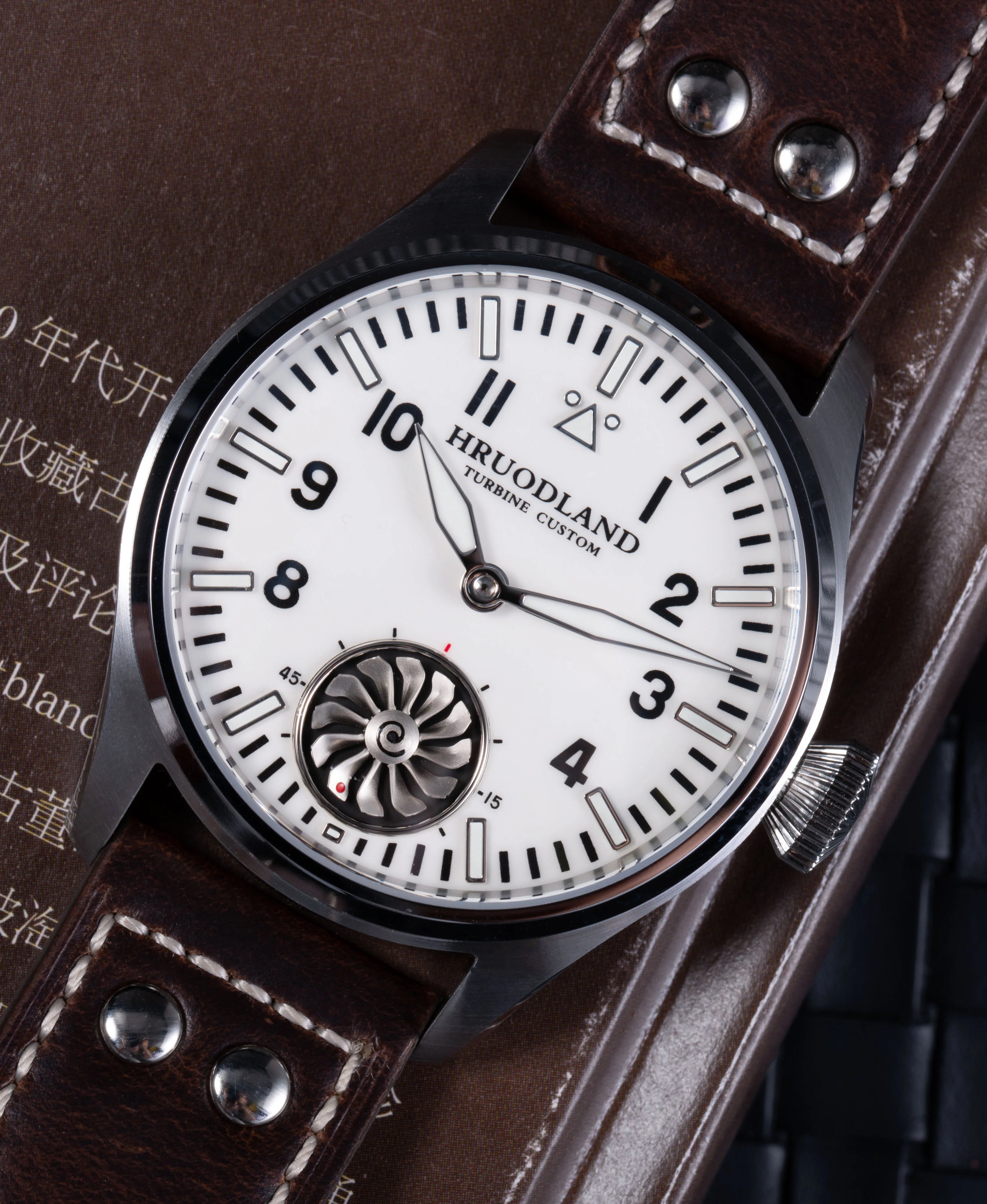 HRUODLAND Pilot Watch for Men BGW-9 Luminous Mechanical Wristwatch 316L Stainless Steel Sapphire Glass 10ATM Waterproof F016