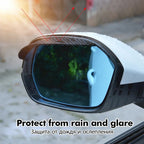 2/4Pcs Carbon Fiber Car Rearview Mirror Rain Shield Eyebrow Flexible Rearview Mirror Rain Shield Protector Eyebrow Rain Cover