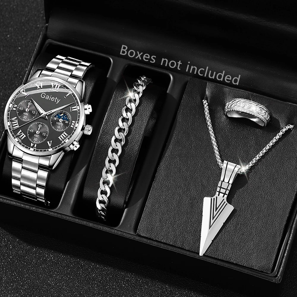 Reloj de pulsera de cuarzo con calendario de lujo de acero inoxidable a la moda para hombre, relojes de negocios para hombre, reloj Montre Homme