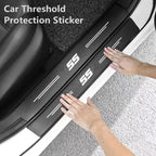Carbon Fiber Car Stickers Door Sill Protector Bumper Protection Tape for Chevrolet SS Sport Cruze Camaro Captiva Aveo Lacetti