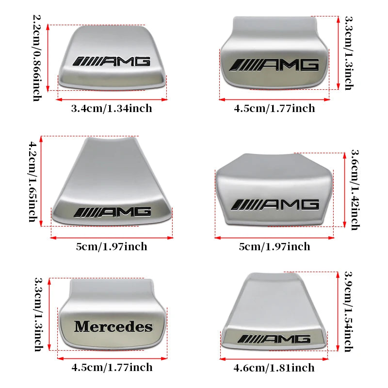 3D ABS Car Steering Wheel Emblem Sticker Badge For Mercedes Benz AMG W205 W206 W177 W168 W108 AMG W176 W204 W212 Accessories