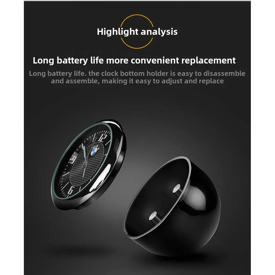 1pc Car Mini Clock Quartz Clock  Night For Audi  Sline A3 A4 A5 A6 A6L A7 A8 Q3 Q5 Q7 S3 S4 S5 RS3 Sticker
