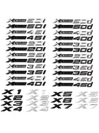 3D Xdrive 20d 30d 35d 40d 50d 20i 25i 30i Car Fender Emblem Trunk Badge Sticker For BMW  X1 X3 X4 X5 X6 X7 Logo Accessories