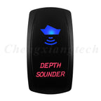 Waterproof 5 Pins SPST On/Off Rocker Switch Blue & Red Led 20A/12V 10A/24V Toggle Switch GPS for Cars,Trucks, RVs, Boats